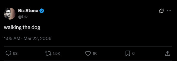 Original Tweet by Biz Stone